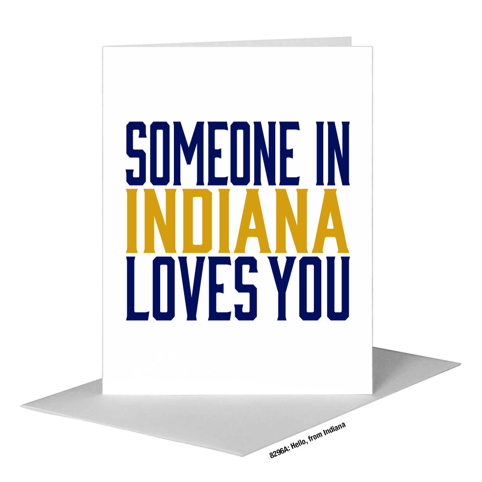 Hello, from Indiana, Greeting Card (#8296A)