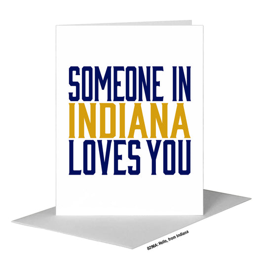 Hello, from Indiana, Greeting Card (#8296A)