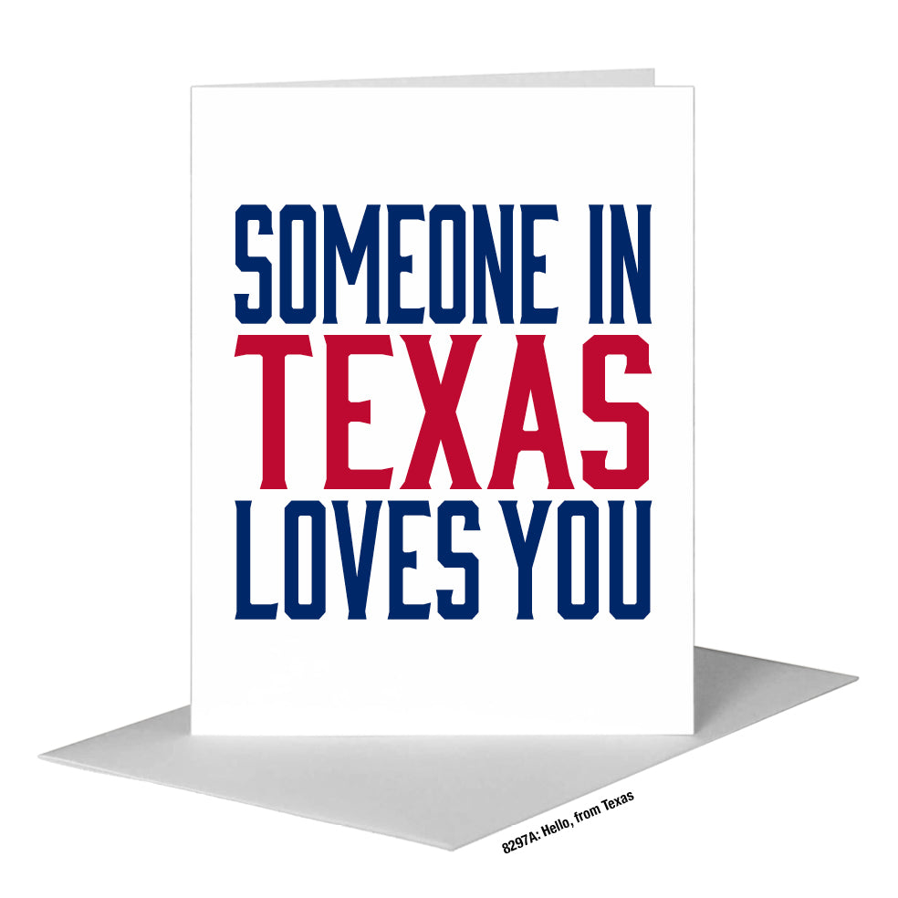 Hello, from Texas, Greeting Card (#8297A)