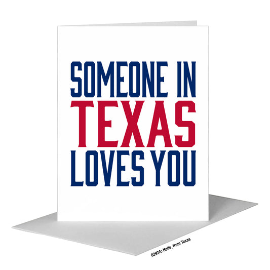 Hello, from Texas, Greeting Card (#8297A)