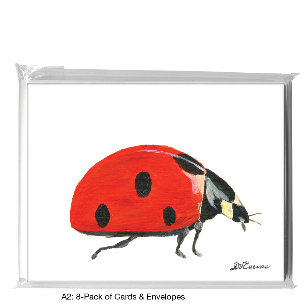 Ladybug Side, Greeting Card (8300), A2 8-Pack, printedcanvas.com