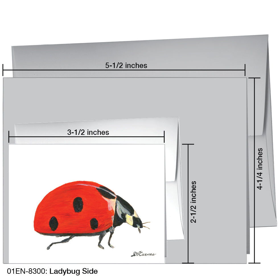 Ladybug Side, Greeting Card (8300), Enclosure, printedcanvas.com