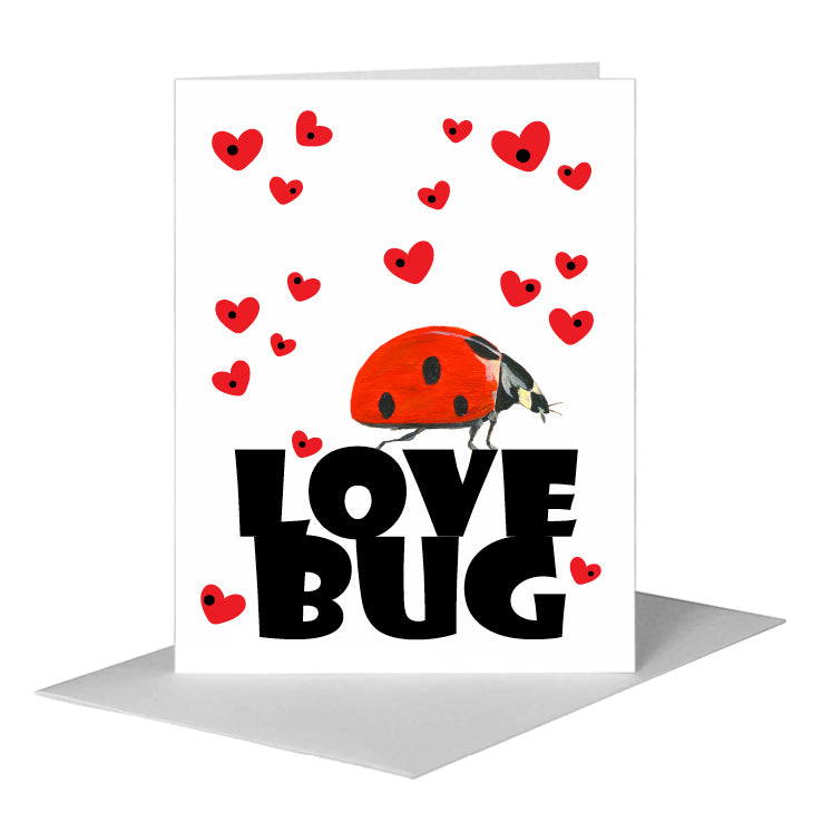 Ladybug Side, Greeting Card (#8300C) A2 Card Front, www.printedcanvas.com