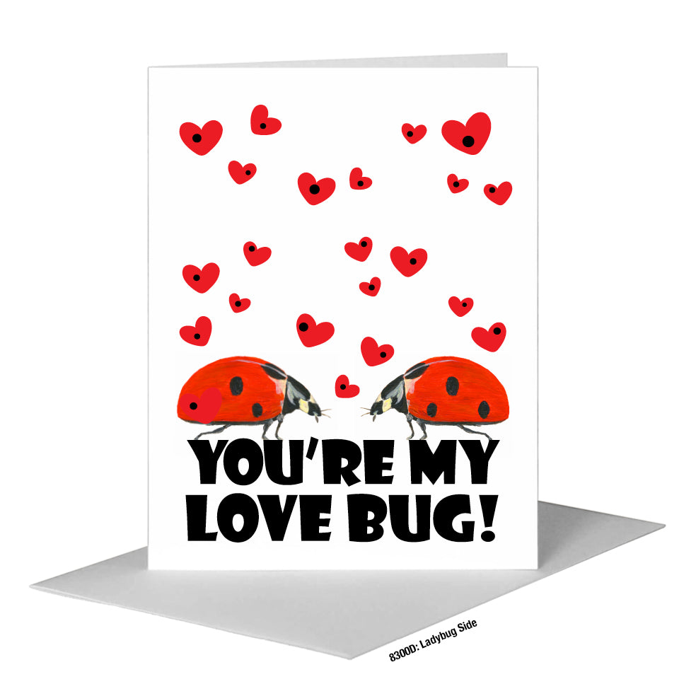 Ladybug Side, Greeting Card (#8300D)