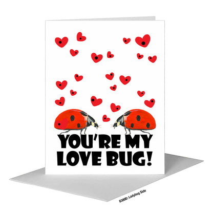 Ladybug Side, Greeting Card (#8300D)
