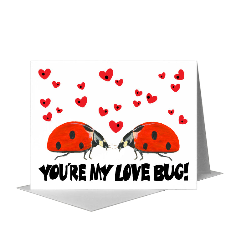 Ladybug Side, Greeting Card (#8300TA), A2 Card Front, www.printedcanvas.com