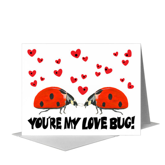 Ladybug Side, Greeting Card (#8300TA) A2 Card Front, www.printedcanvas.com