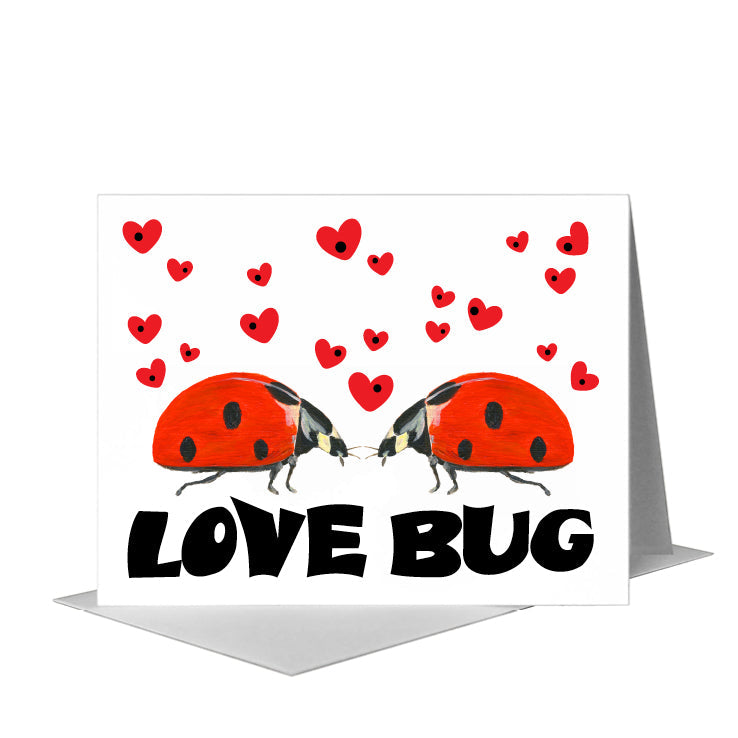 Ladybug Side, Greeting Card (#8300TB), A2 Card Front, www.printedcanvas.com