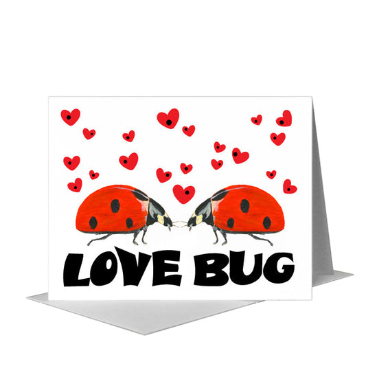 Ladybug Side, Greeting Card (#8300TB) A2 Card Front, www.printedcanvas.com