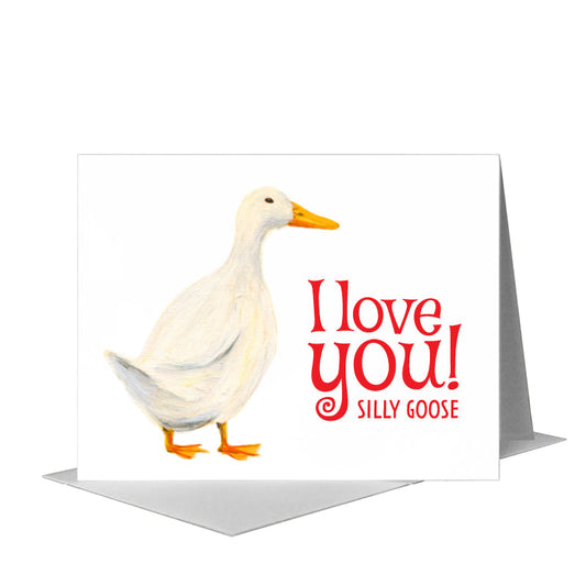 Goose, Greeting Card (#8301A) A2 Card Front, www.printedcanvas.com