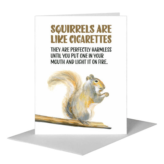Squirrel, Greeting Card (#8304G) A2 Card Front, www.printedcanvas.com