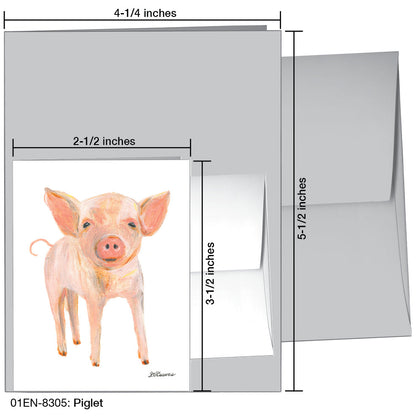 Piglet, Greeting Card (8305), Enclosure, printedcanvas.com