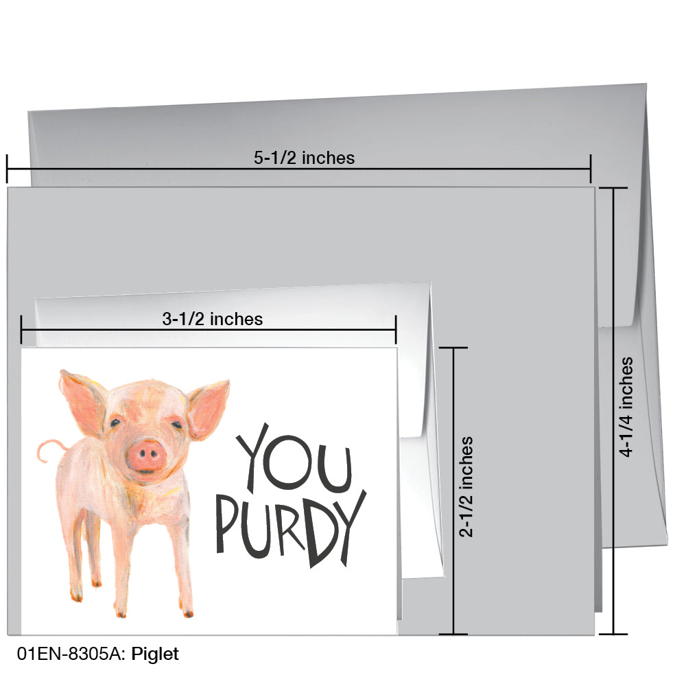 Piglet, Greeting Card (8305A)