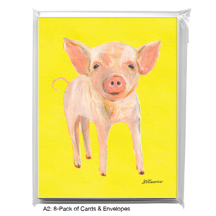 Piglet, Greeting Card (8305B) - Printed Canvas