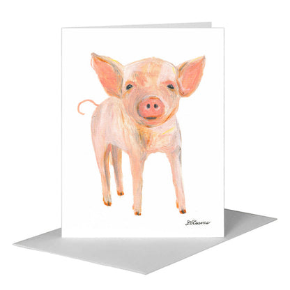 Piglet, Greeting Card (#8305C), A2 Card Front, www.printedcanvas.com