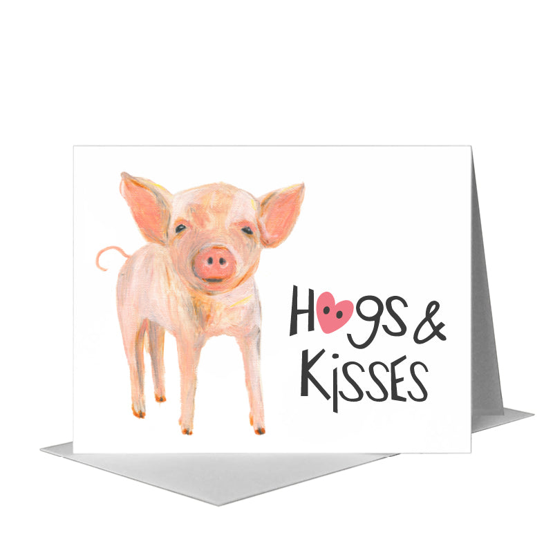 Piglet, Greeting Card (#8305M), A2 Card Front, www.printedcanvas.com