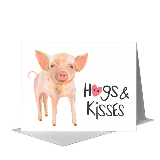 Piglet, Greeting Card (#8305M) A2 Card Front, www.printedcanvas.com