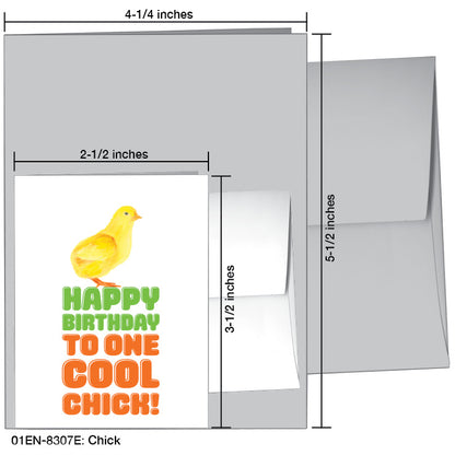 Chick, Greeting Card (8307E), Enclosure, www.printedcanvas.com