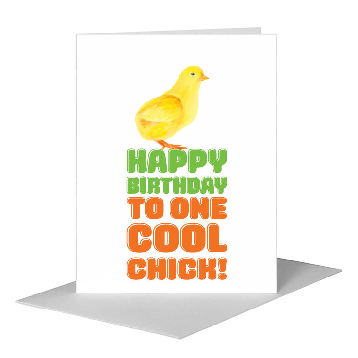 Chick, Greeting Card (#8307E) A2 Card Front, www.printedcanvas.com