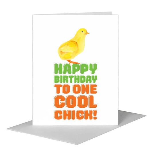Chick, Greeting Card (#8307E) A2 Card Front, www.printedcanvas.com