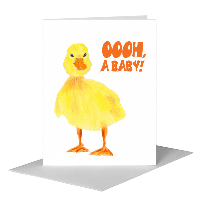 Duckling, Greeting Card (#8308A) A2 Card Front, www.printedcanvas.com