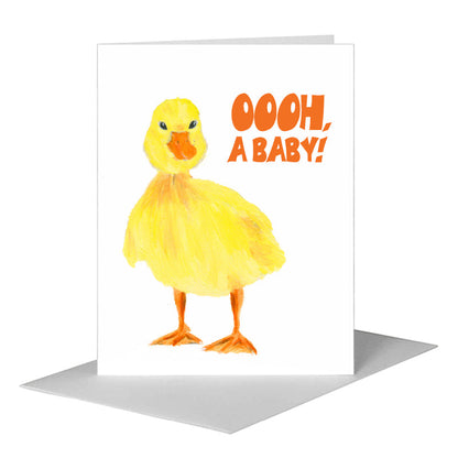 Duckling, Greeting Card (#8308A) A2 Card Front, www.printedcanvas.com
