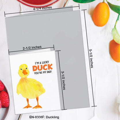 Duckling, Greeting Card (8308F), Enclosure, www.printedcanvas.com