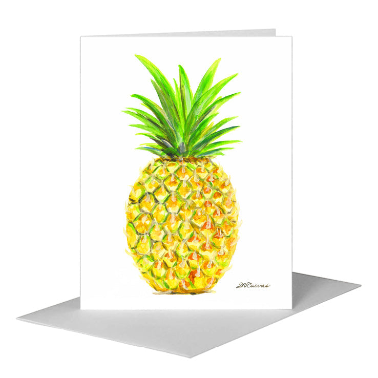 Pineapple, Greeting Card (#8309A), A2 Card Front, www.printedcanvas.com
