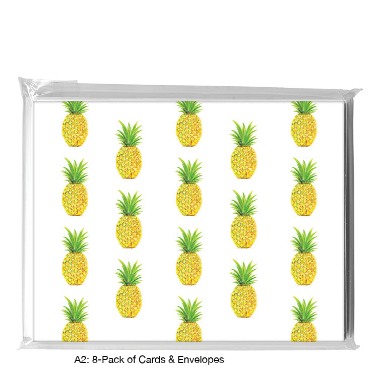 Pineapple, Greeting Card (8309M), A2 Card 8-Pack, www.printedcanvas.com