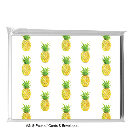 Pineapple, Greeting Card (8309M), A2 Card 8-Pack, www.printedcanvas.com