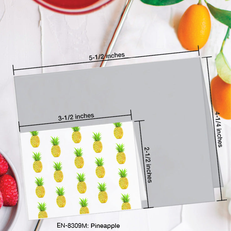 Pineapple, Greeting Card (8309M), Enclosure Card, www.printedcanvas.com