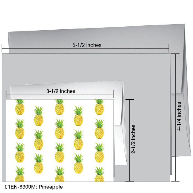 Pineapple, Greeting Card (8309M), Enclosure Card, www.printedcanvas.com