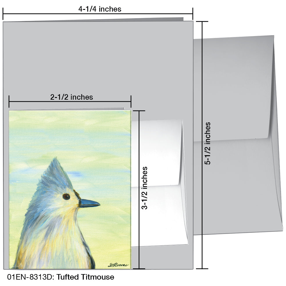 Tufted Titmouse, Greeting Card (8313D), Enclosure, printedcanvas.com