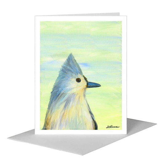 Tufted Titmouse, Greeting Card (#8313D) A2 Card Front, www.printedcanvas.com