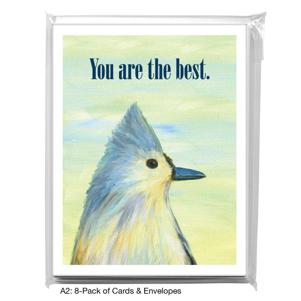Tufted Titmouse, Greeting Card (8313E), A2 8-Pack, printedcanvas.com