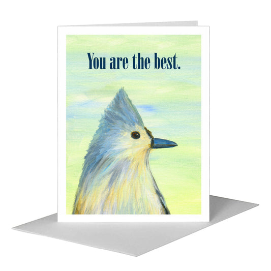 Tufted Titmouse, Greeting Card (#8313E) A2 Card Front, www.printedcanvas.com
