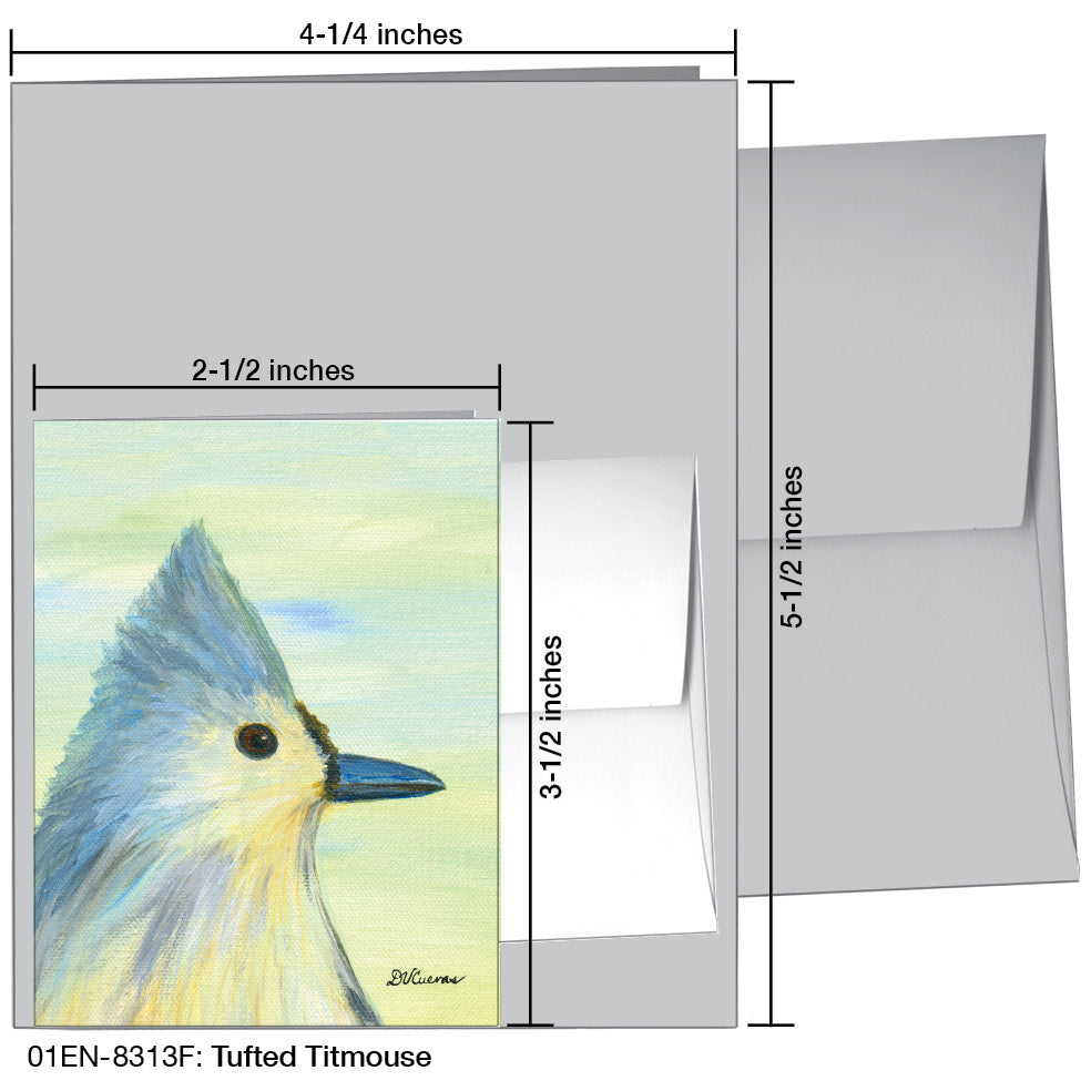 Tufted Titmouse, Greeting Card (8313F), Enclosure, printedcanvas.com