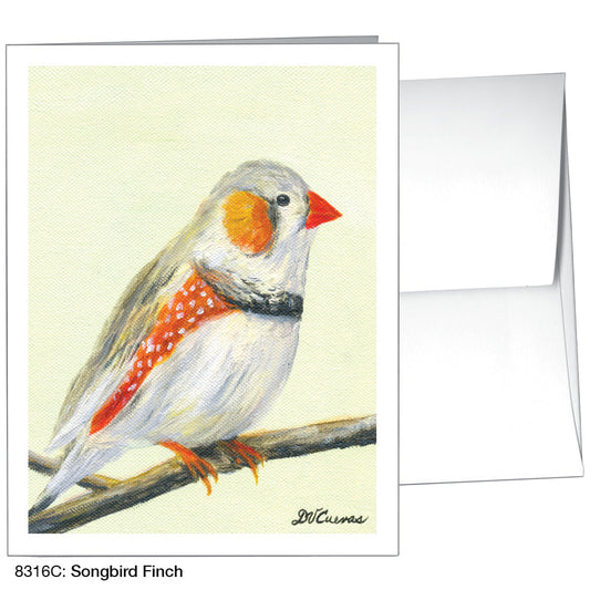 Songbird Finch, Greeting Card (8316C), A2 Card Front, www.printedcanvas.com