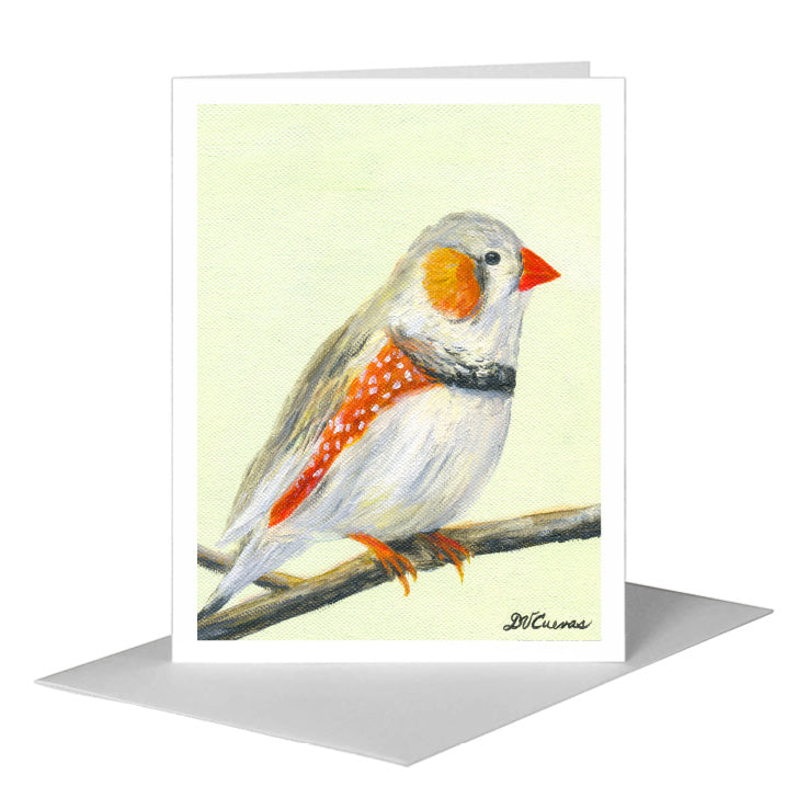 Songbird Finch, Greeting Card (#8316C), A2 Card Front, www.printedcanvas.com