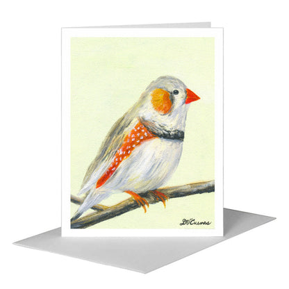 Songbird Finch, Greeting Card (#8316C), A2 Card Front, www.printedcanvas.com
