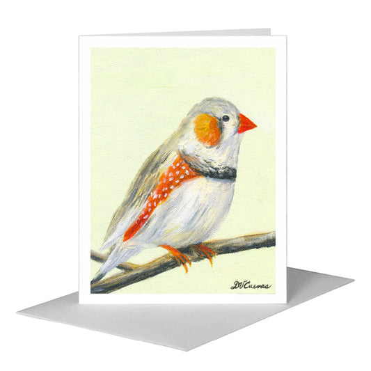 Songbird Finch, Greeting Card (#8316C) A2 Card Front, www.printedcanvas.com