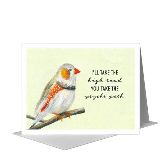 Songbird Finch, Greeting Card (#8316FA) A2 Card Front, www.printedcanvas.com