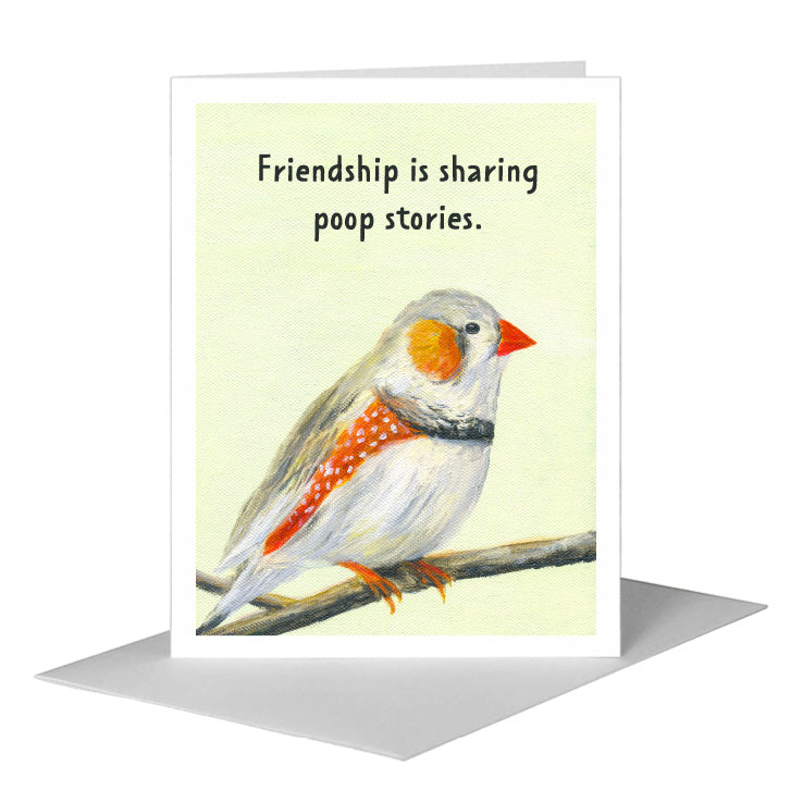 Songbird Finch, Greeting Card (#8316J), A2 Card Front, www.printedcanvas.com