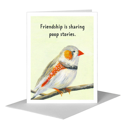 Songbird Finch, Greeting Card (#8316J) A2 Card Front, www.printedcanvas.com