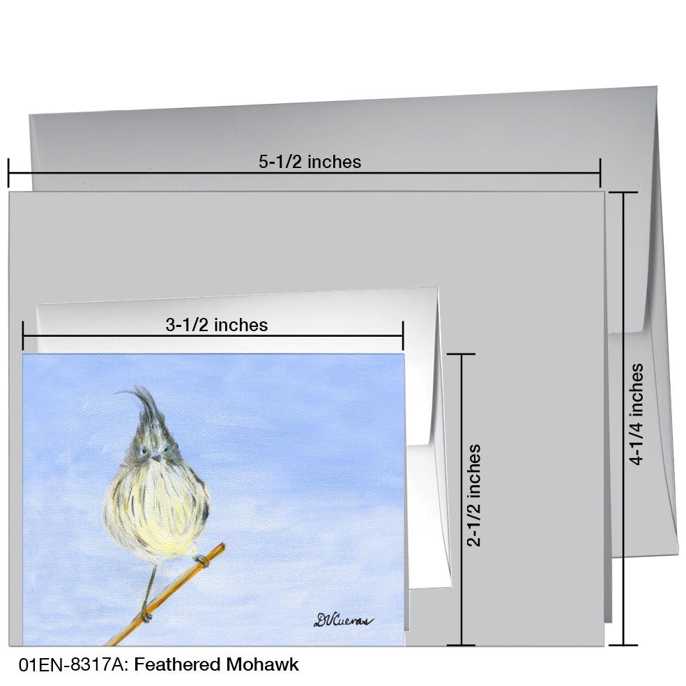 Feather Mohawk, Greeting Card (8317A), Enclosure, printedcanvas.com