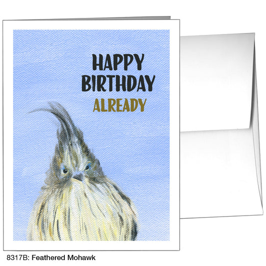 Feather Mohawk, Greeting Card (8317B), A2 Card, www.printedcanvas.com