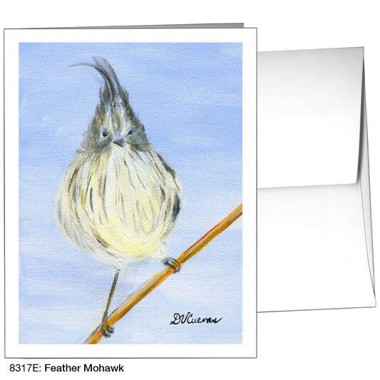 Feather Mohawk, Greeting Card (8317E), A2 Card Front, www.printedcanvas.com