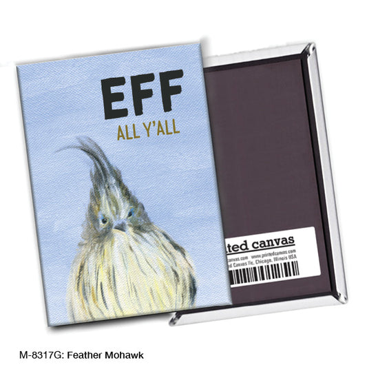 Feather Mohawk, Magnet (M-8317G), front, printedcanvas.com