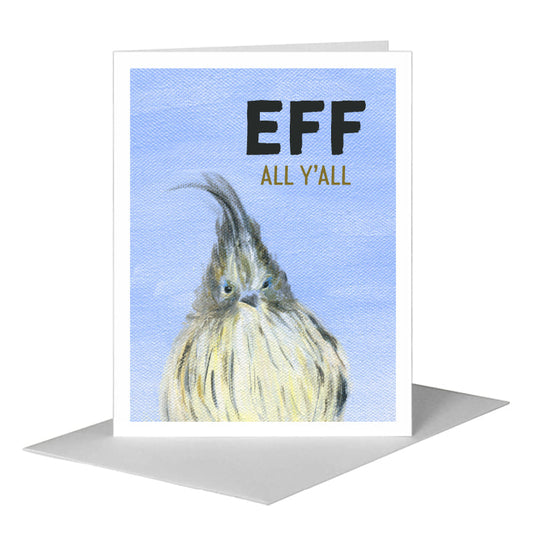 Feather Mohawk, Greeting Card (#8317G) A2 Card Front, www.printedcanvas.com