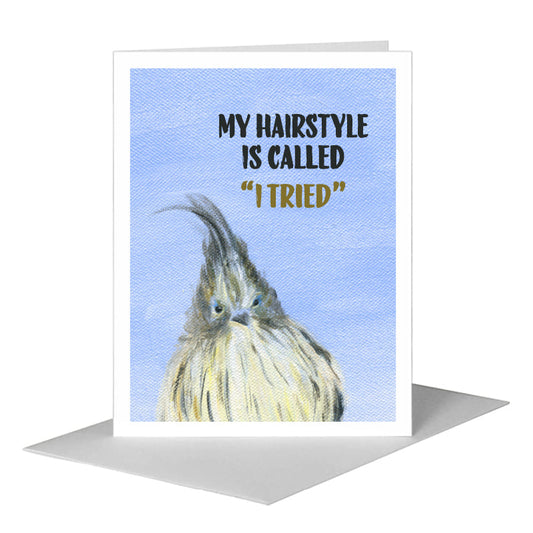Feather Mohawk, Greeting Card (#8317H) A2 Card Front, www.printedcanvas.com